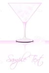 Abstract Pink Wine Glass with Sample Text